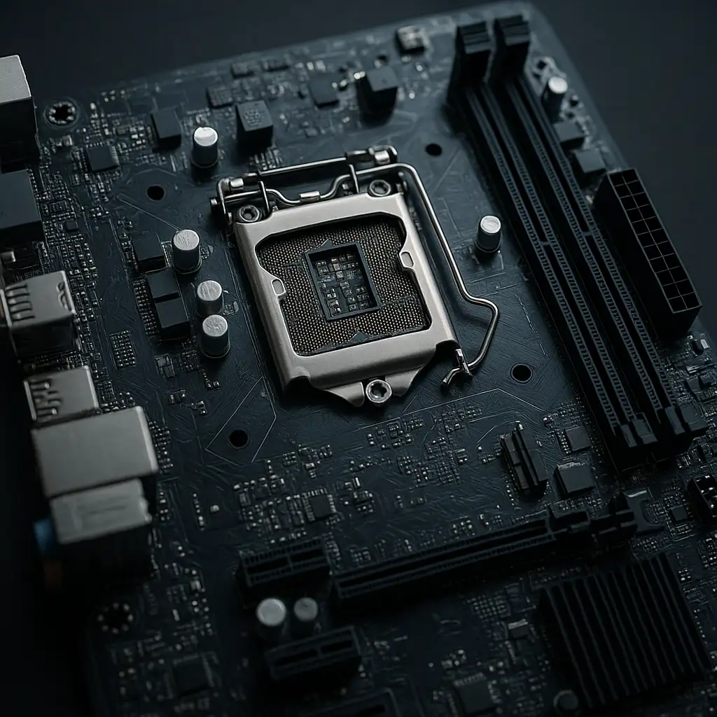 Bo mạch chủ chipset Intel H81 Express với các khe cắm RAM DDR3