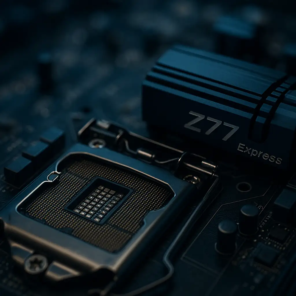 Bo mạch chủ chipset Intel Z77 Express với socket LGA 1155 hỗ trợ CPU thế hệ 2 và 3.