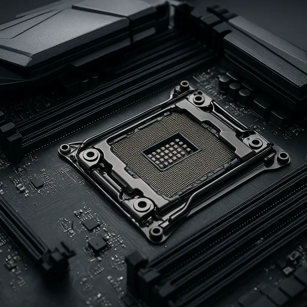 Bo mạch chủ Intel X99 với socket LGA 2011-3 và 8 khe cắm RAM DDR4 chuyên dụng cho workstation.