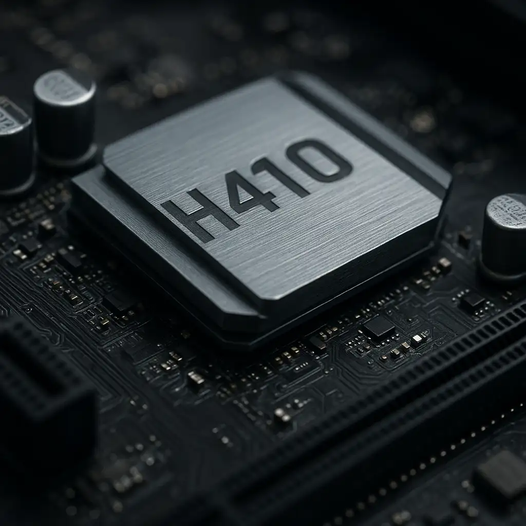 Cận cảnh chipset Intel H410 trên bo mạch chủ