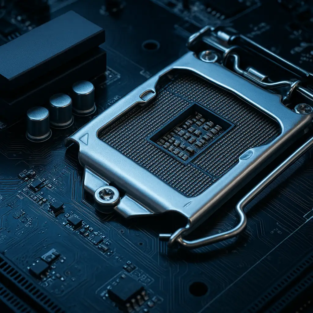 Cận cảnh socket LGA 1150 trên bo mạch chủ Intel B85