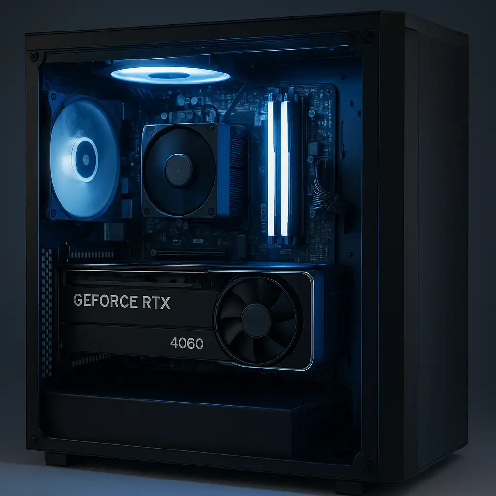 Cấu hình PC gaming sử dụng main H610 và card đồ họa RTX 4060