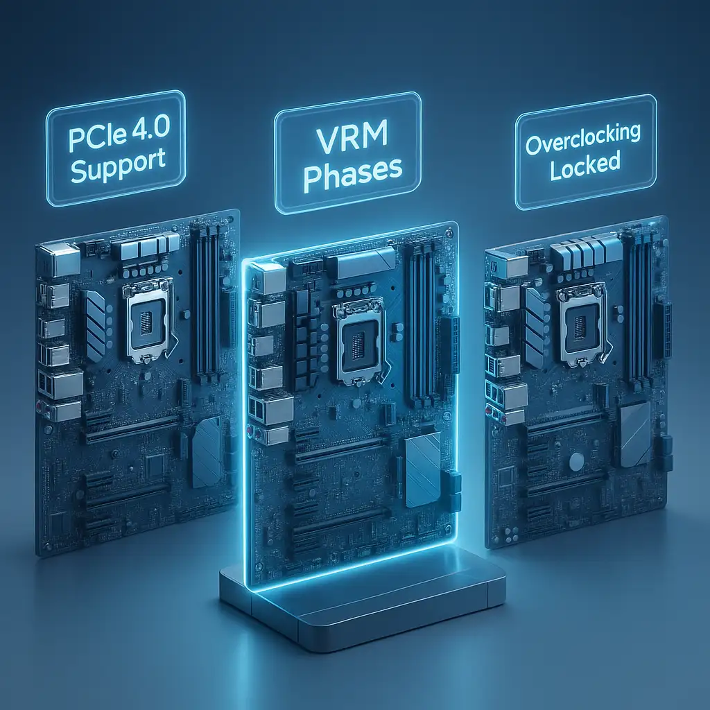 Hình ảnh minh họa so sánh tính năng giữa các chipset Intel H610, B660 và Z690.