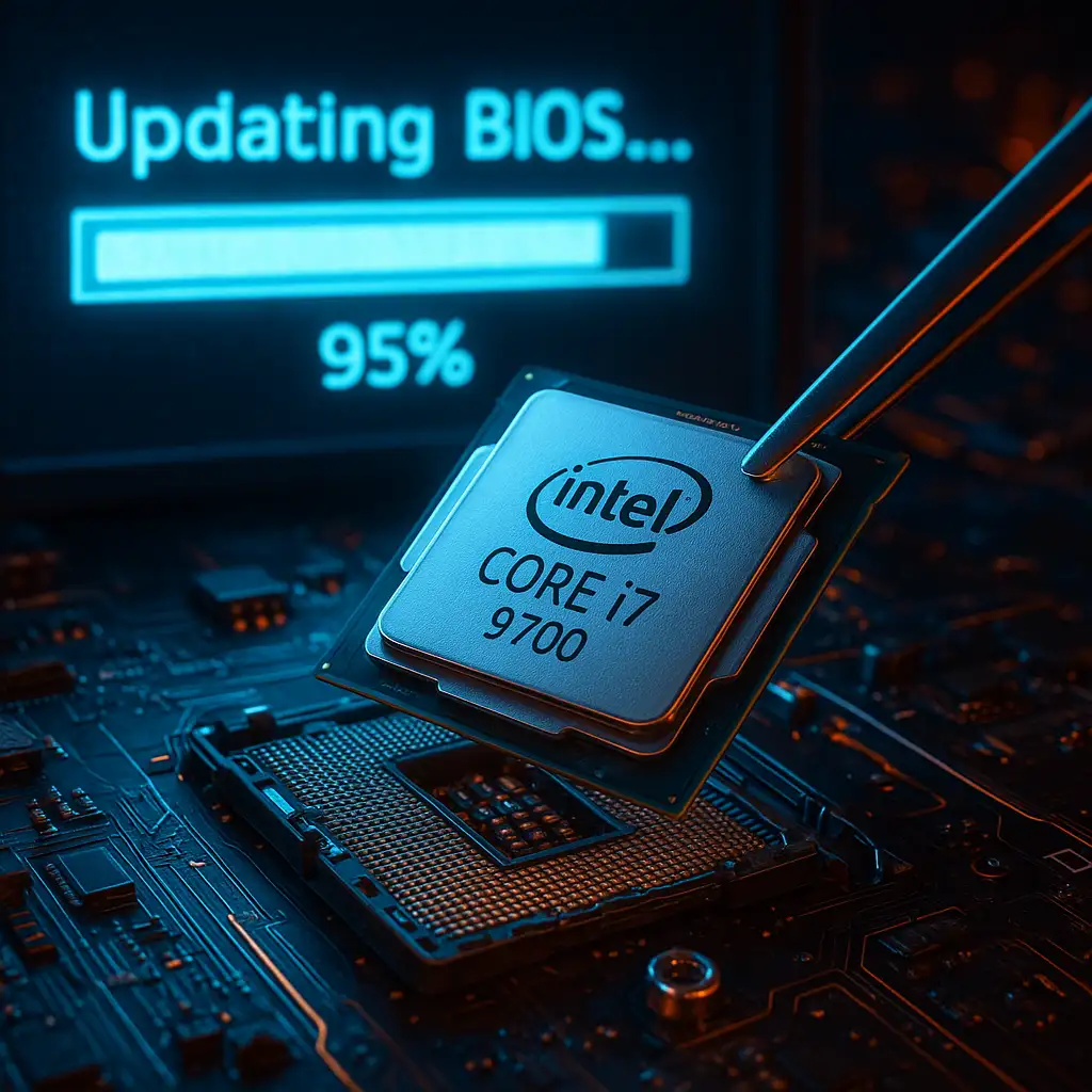 Minh họa cập nhật BIOS cho mainboard B360 để nhận diện CPU Intel Core thế hệ 9.