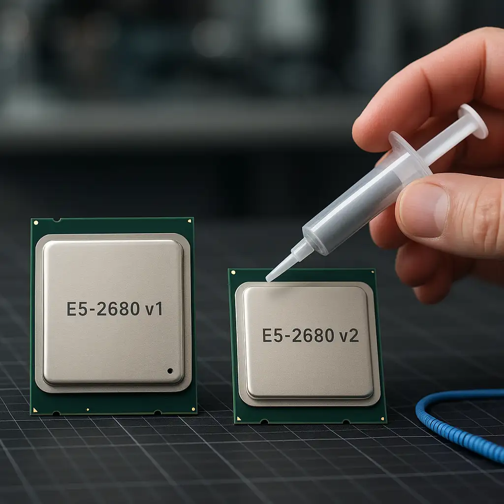 So sánh CPU Intel Xeon E5 v1 và v2 cho nền tảng X79.