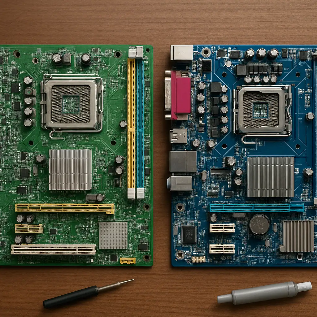 So sánh mainboard Foxconn G31MV và Gigabyte GA-G31M-ES2L chipset G31